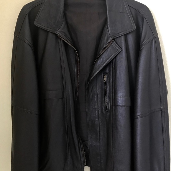 Vintage Brown real genuine leather jacket size XL - Picture 3 of 8